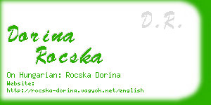 dorina rocska business card